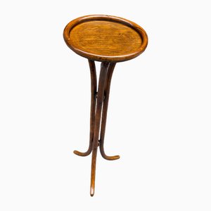 Mesa auxiliar o soporte para jarrones de madera curvada de Thonet