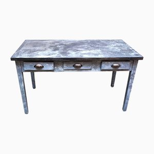 Wood & Zinc Dining Table, 1960s