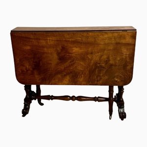 Antique Victorian Burr Walnut Sutherland Table, 1860s