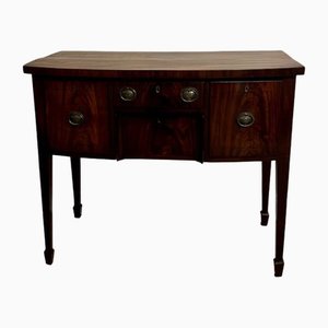 Small Antique George III Mahogany Bow Fronted Sideboard, 1800s