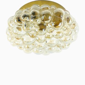 Mid-Century Amber Bubble Glass Flush Mount by Helena Tynell for Limburg, 1960s