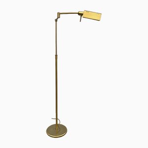 Adjustable Swing Arm Brass Floor Lamp from Holtkötter, 1970s