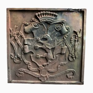 Chimney Fireback in Cast Iron, 1900s