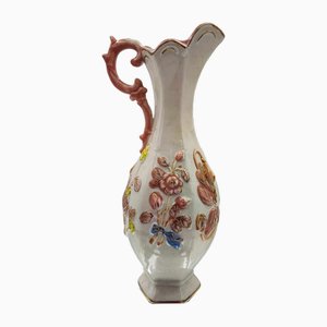 Art Deco Porzellanvase mit Blumen, 1920er