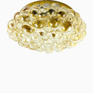 Large Amber Bubble Glass Ceiling Light by Helena Tynell for Limburg, 1960s