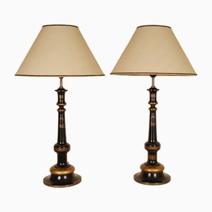 English Traditional Table Lamps, 1980s, Set of 2