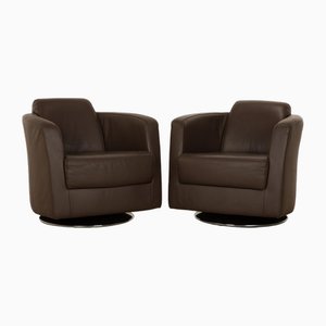 Sam Leather Armchairs by Ewald Schillig, Set of 2