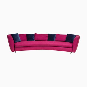 Seymour Low 02 Semi Round Sofa in Purple Fabric by Rodolfo Dordoni for Minotti, 2010s
