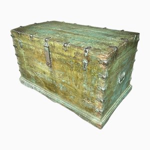 Antique Indian Rural Box in Green