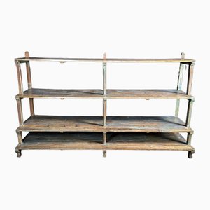 Large Rural Wooden Shelf Cabinet