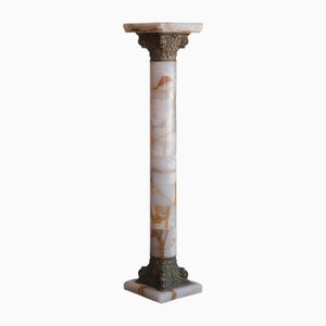 Onyx Column with Metal Decoration
