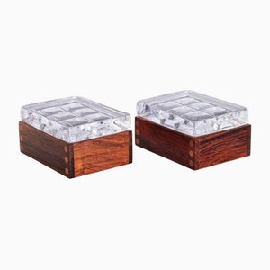 Swedish Rosewood Jewelry Boxes by Lars Hellsten, Set of 2