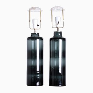 Mid-Century Norwegian Modern Glass Table Lamps by Willy Johansson, Set of 2