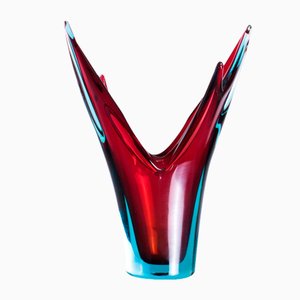 Mid-Century Sommerso Glass Vase, 1970s