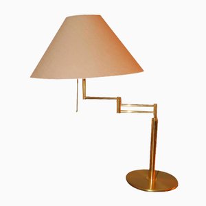 Italian Multi-Adjustable Brass Table Lamp from Relux Milano, 1970s