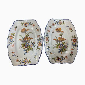 19th Century Decorative Dishes from Saint Clément, Set of 2