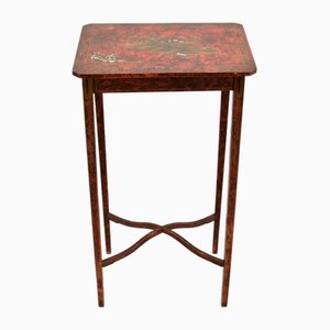 Antique Lacquered Chinoiserie Side Table, 1880