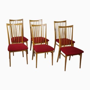 Mid-Century Dining Chairs in Cherry, 1970, Set of 6