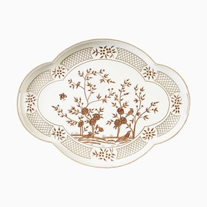 Large Oval Ivory Chinoiserie Tray by The Enchanted Home