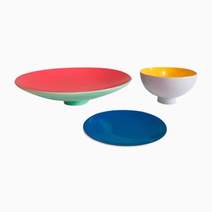 Cuculi Bowls and Tray by Alessandro Mendini for Zanotta, 1986, Set of 3