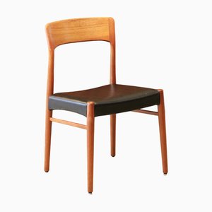 Chairs in Teak and Leather by Henning Kjærnulf for KS Møbler, 1960s, Set of 6