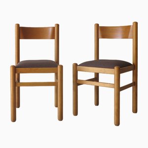 Swedish Beech Dining Chairs, 1960s, Set of 2