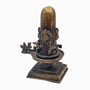 Lingam-Skulptur aus Bronze, 1800er