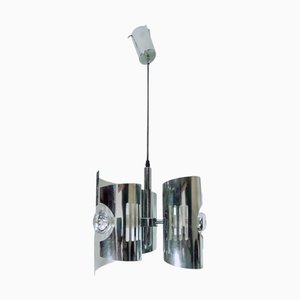 Vintage Chrome-Plated Metal Ceiling Light