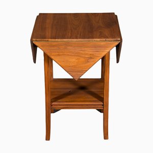 Tavolo da gioco Art Deco in legno di noce