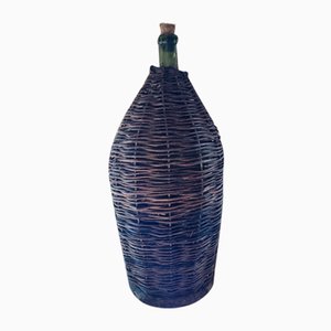 Bottiglia vintage in vimini, anni '20
