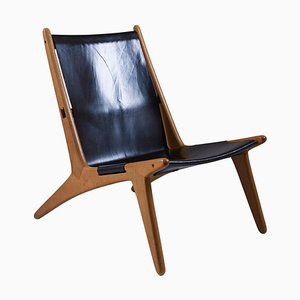 Hunting Chair 204 attribuée à Uno & Östen Kristiansson pour Luxus, Suède, 1950s