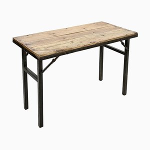 Folding Table in Metal & Teak