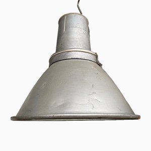 Lámpara colgante industrial de aluminio, años 50