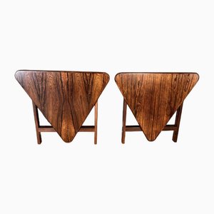 Danish Rosewood Folding Tables from CFC Silkeborg, 1960s, Set of 2