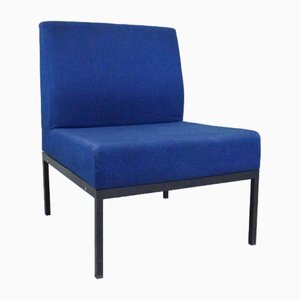 Vintage Blue Fabric Armchair