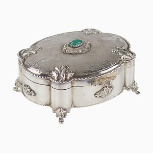 20th Century Baroque Italian Silver Jewelry Box