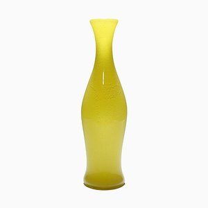 Galliano Ferro zugeschriebene Große Vase aus gerautem Glas, Murano, 1950er
