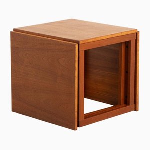 Tavolini ad incastro modello 33 in teak di Kai Kristiansen per Vildbjerg Furniture Factory, 1960, set di 3