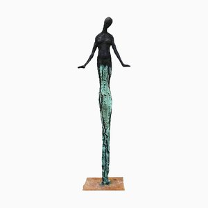 Emmanuel Okoro, Jeune, Sculpture En Résine Bronze