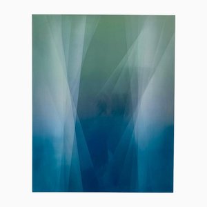 Bernadette Jiyong Frank, Réfraction du bleu et du vert, Huile & Résine