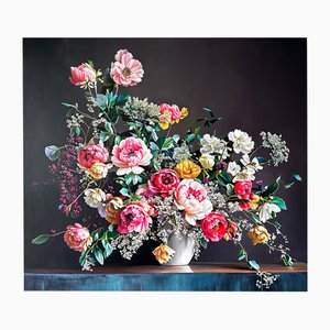 Katharina Husslein, Parmi les Fleurs, Face à Face avec le Ciel, Huile sur Toile