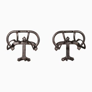 Antique English Saddle Racks, 1890s, Set of 2