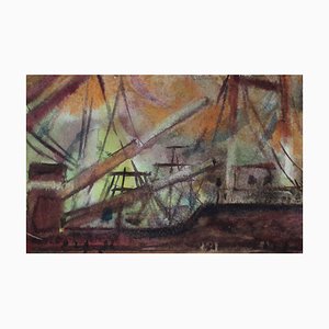 Dzidra Ezergaile, Ship, 1964, Watercolor on Paper