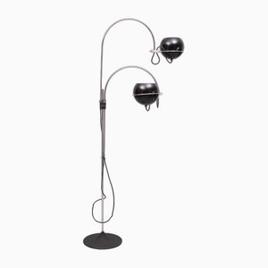 Lámpara de pie era espacial vintage de doble arco de Gepo, 1965