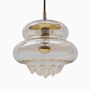 Glass Drop Ceiling Lamp from Peill & Putzler, 1970s