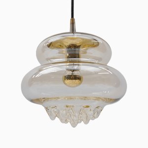 Lampada da soffitto in vetro di Peill & Putzler, anni '70