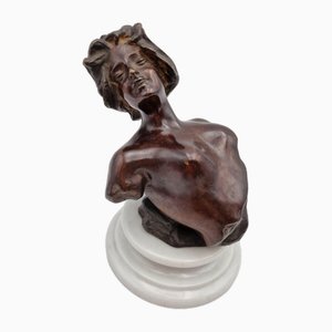 G. Renda, Ecstasy, Sculpture en Bronze sur Socle en Marbre