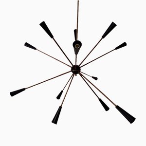 12-flammige Sputnik Deckenlampe von Stilnovo