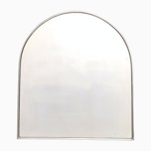 Vintage Minimal Shield Shaped Wall Mirror with Steel Frame, Italy