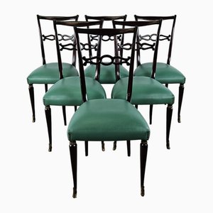 Chaises de Salle à Manger dans le style de Paolo Buffa, Italie, 1950s, Set de 6